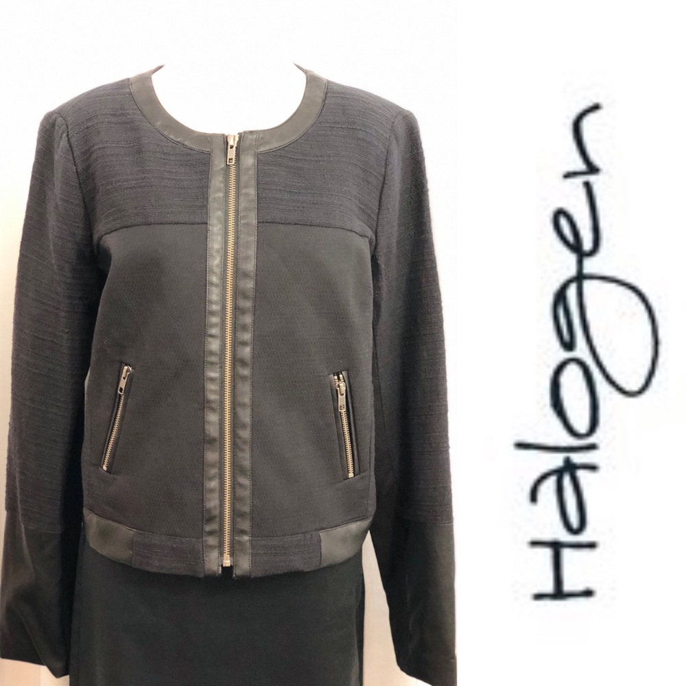 HALOGEN Black Collarless Military Blazer ♦️NWT♦️